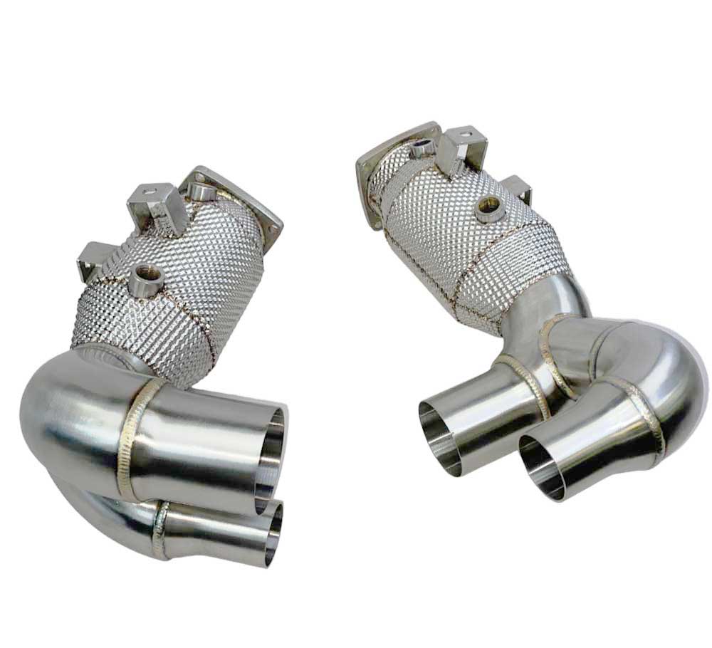 Racing Dynamics Catted By-Pass Pipes w/ Heat Shield - Porsche / 991 / 3.0 (2017-2019)