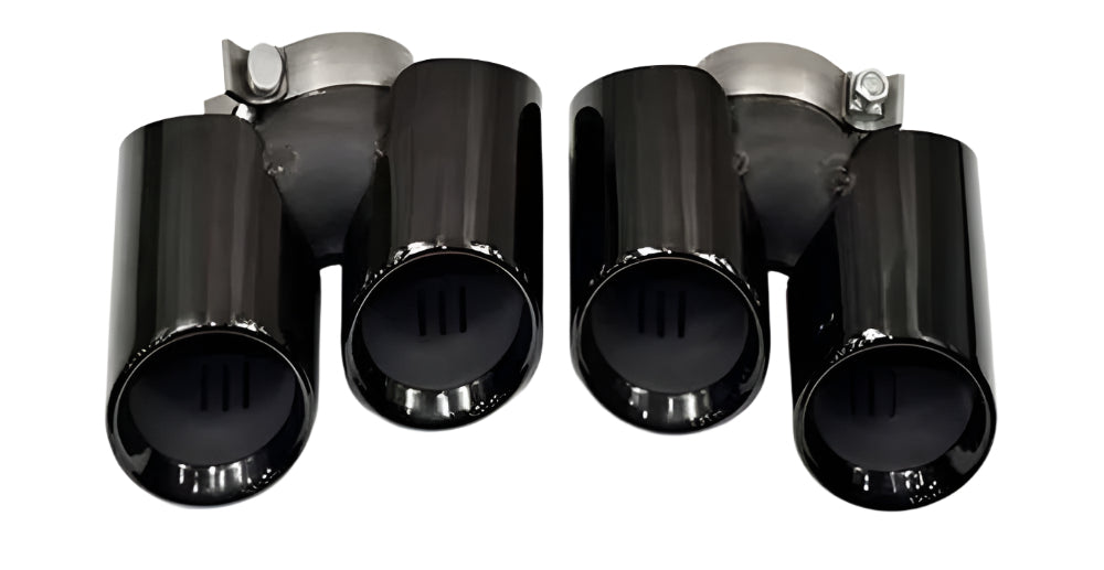 Racing Dynamics Sport Quad Style Tailpipe Tips (Black) - Porsche 991 911 3.6L/3.8L