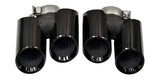 Racing Dynamics Sport Quad Style Tailpipe Tips (Black) - Porsche 991 911 3.6L/3.8L
