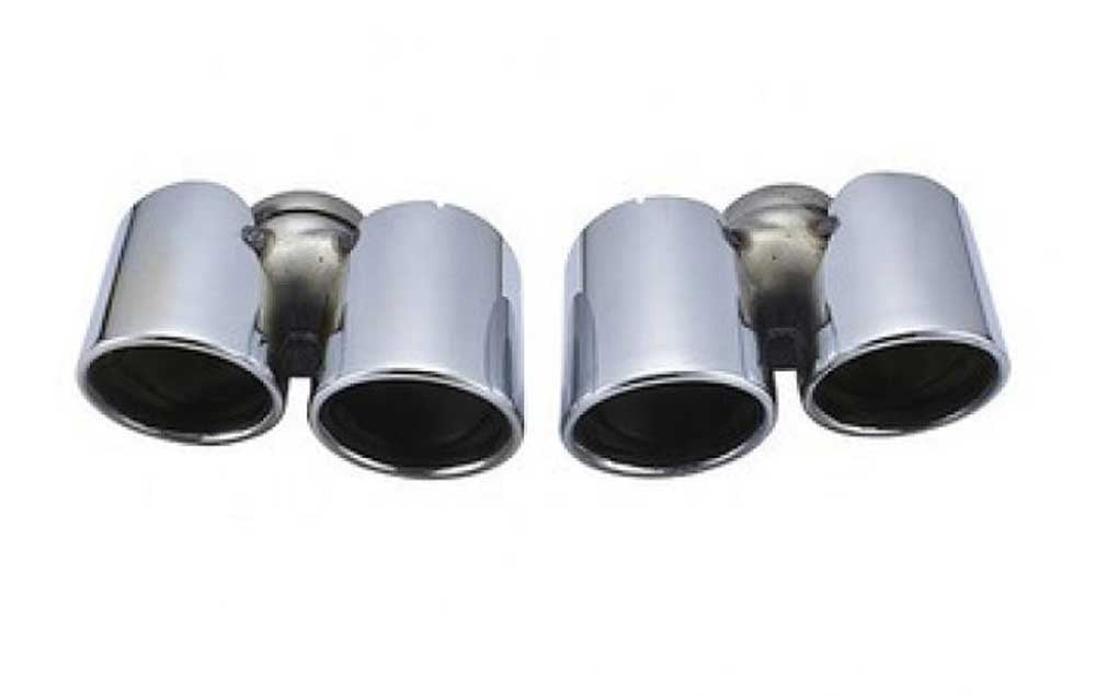 Racing Dynamics Sport Quad Style Tailpipe Tips (Chrome) - Porsche 991.1 911 3.6L/3.8L