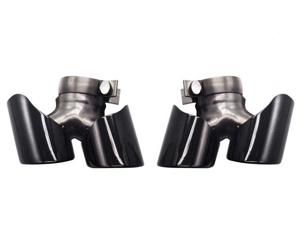 Racing Dynamics Sport Quad Style Tailpipe Tips (Black) - Porsche 991.2 911 3.6L/3.8L