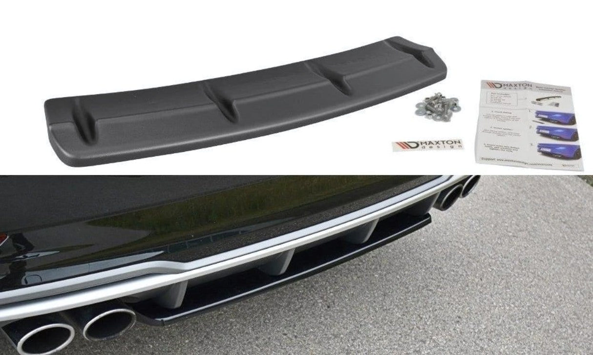 Maxton Design Central Rear Splitter Audi 2017+ Face Lift S3 8V Sedan
