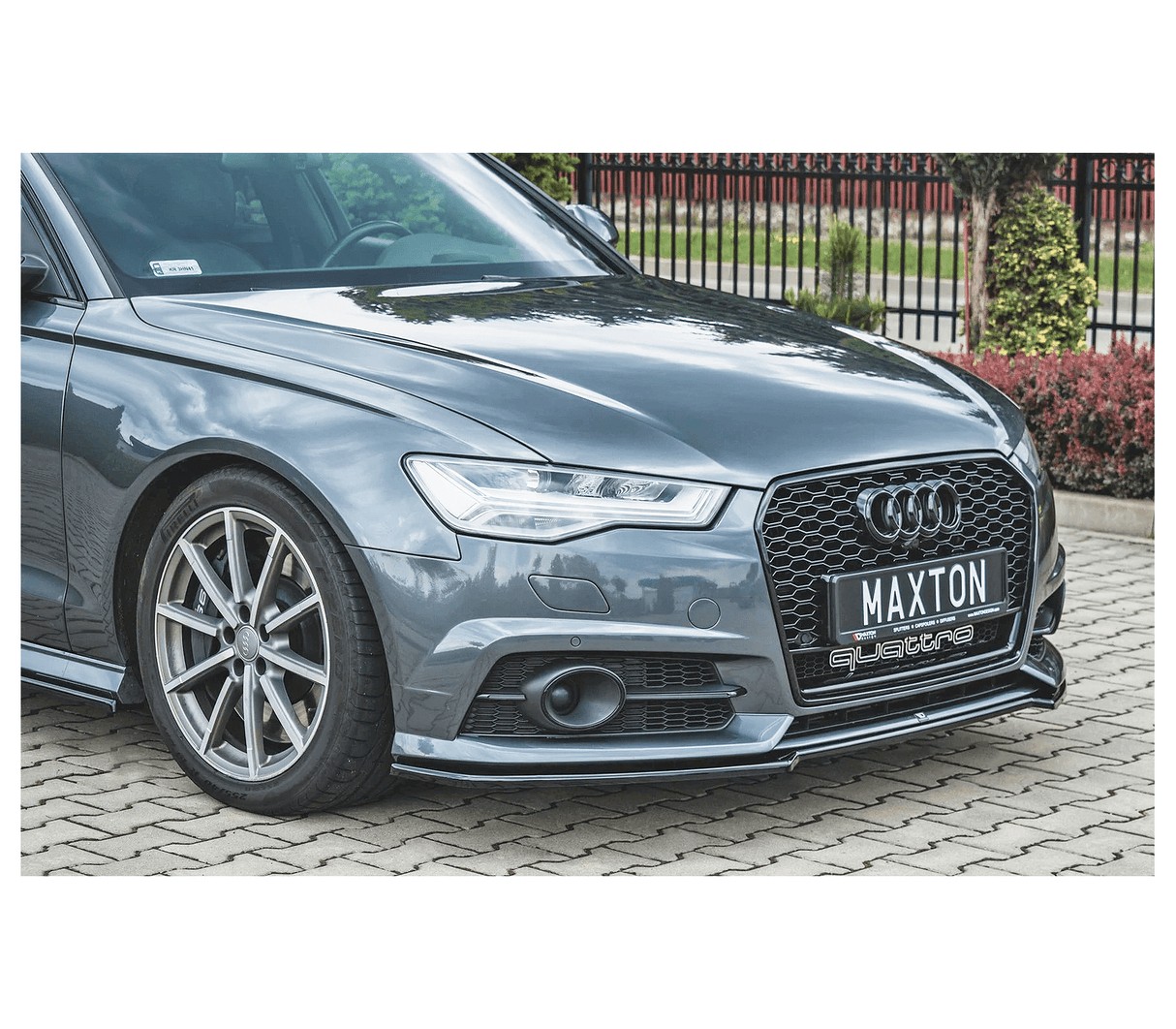 Maxton Front Splitter Audi 2015+ S6 / 2014+ A6 S-Line C7 Face Lift