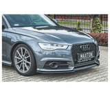 Maxton Front Splitter Audi 2015+ S6 / 2014+ A6 S-Line C7 Face Lift