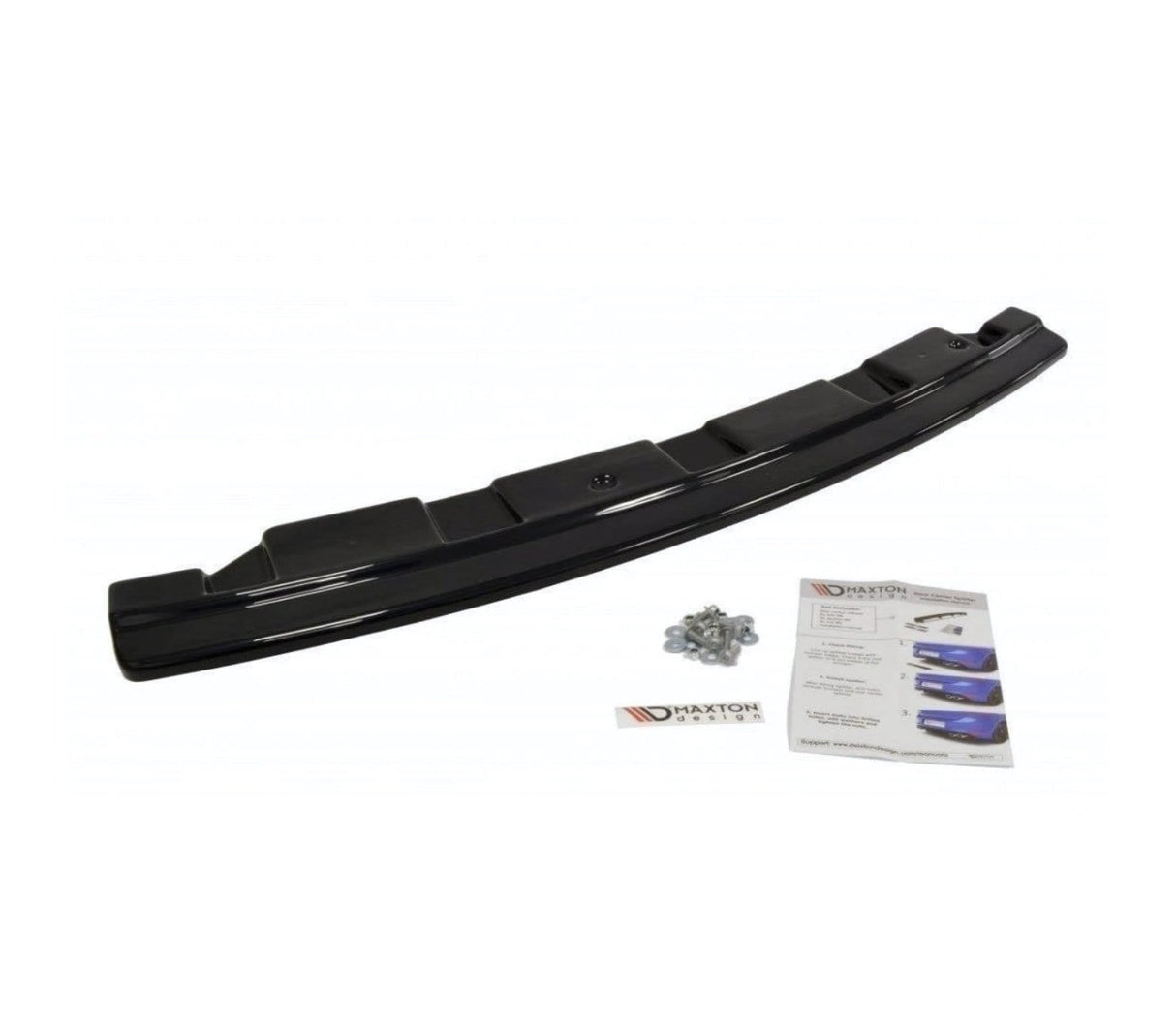 Maxton Design Central Rear Splitter BMW 5 Series F11 M-Package - Without Vertical Bars (Fits Two Single Exhaust Ends)
