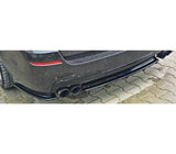 Maxton Design Central Rear Splitter BMW 5 Series F11 M-Pack - Without Vertical Bars (Fits Two Double Exhaust Ends)