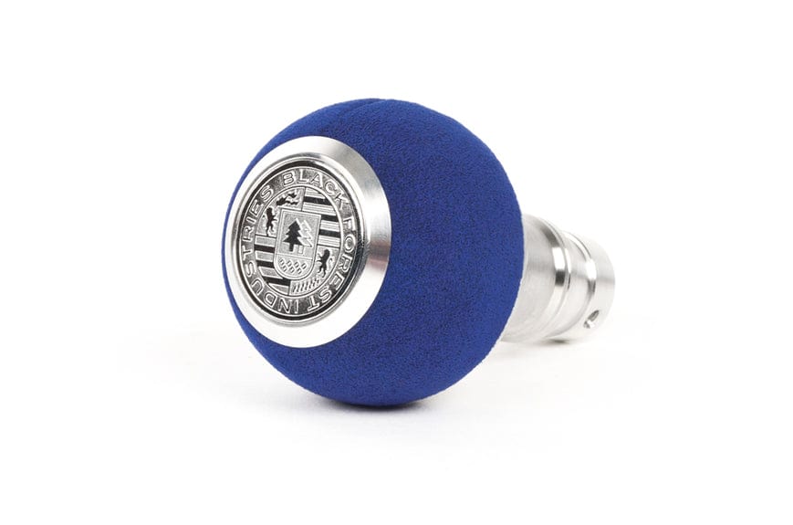 BFI Heavy Weight Shift Knob GS2 Blue Alcantara / Machined Finish (Threaded)