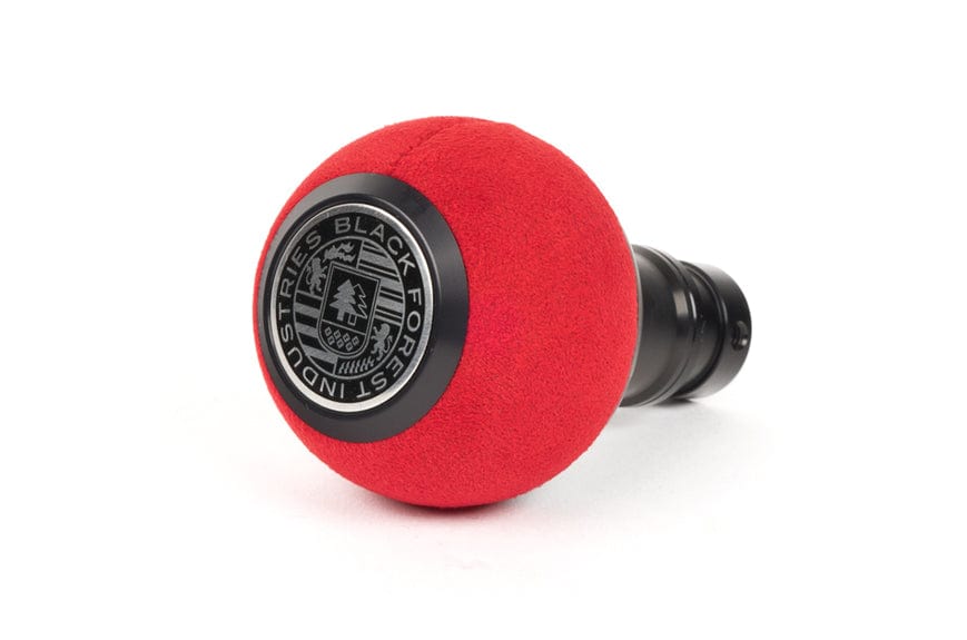 BFI Heavy Weight Shift Knob GS2 Red Alcantara / Black Anodized (Threaded)