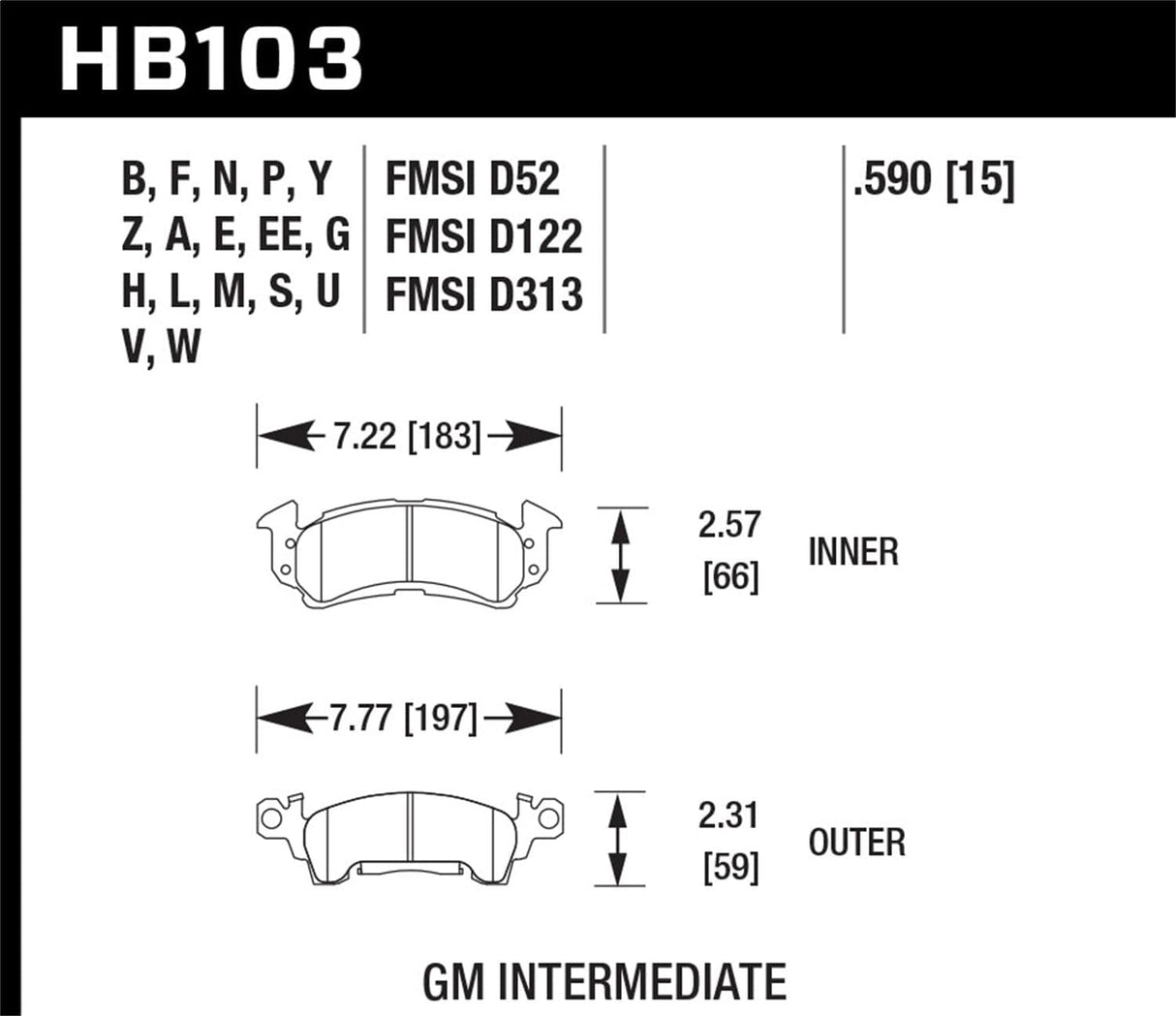 Hawk 66-72 Dodge Dart / 66-69 Pylmouth Barracuda DTC-70 Race Front Brake Pads