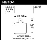 Hawk DTC-60 Race Brake Pads - Ferro-Carbon Black Powder Coat High Dust - 0.505in Thick