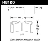 Hawk Infiniti G20 /Nissan 240SX/Axxess/Senta/Stanza Blue 9012 Race Front Brake Pads