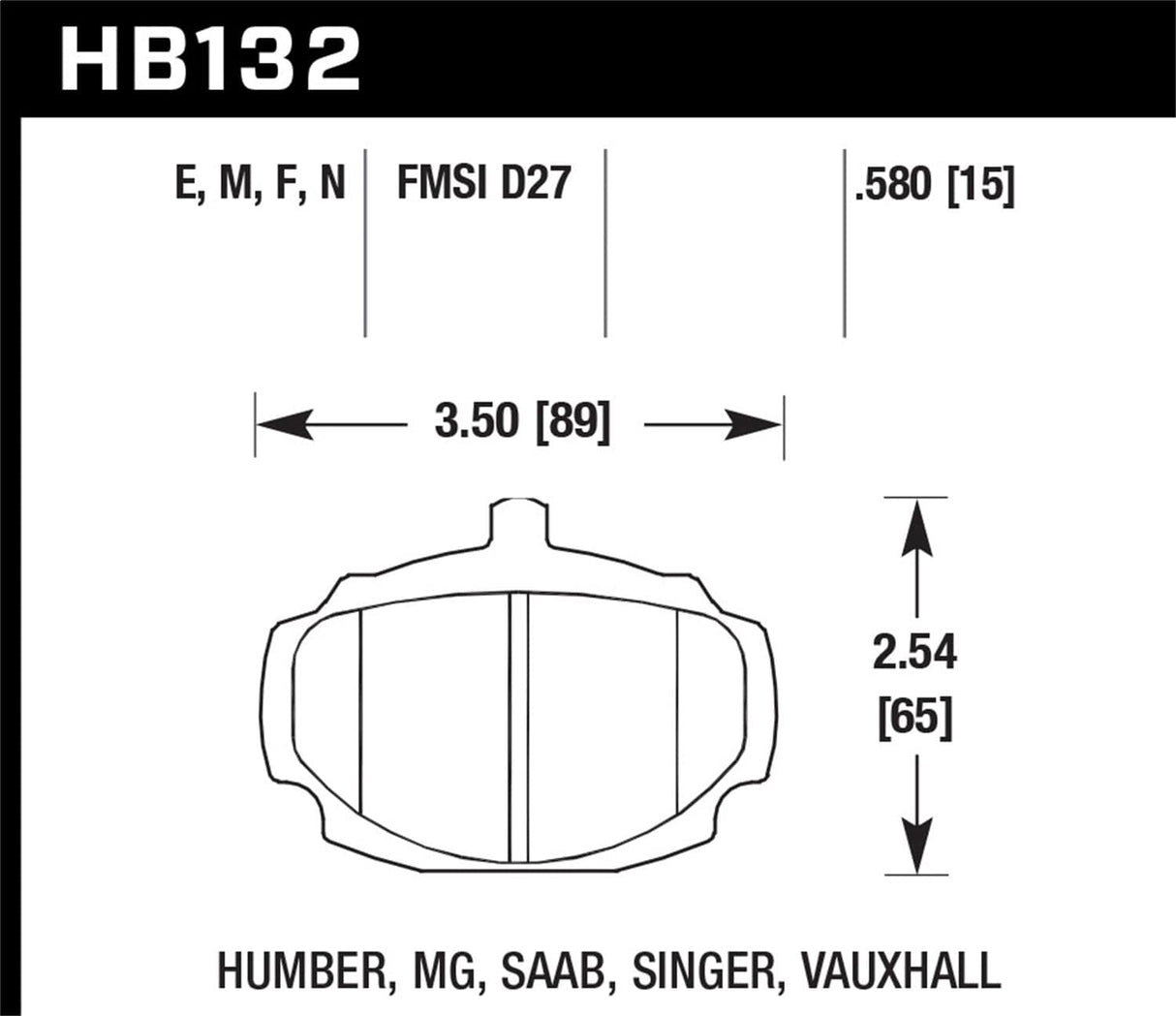 Hawk 66-79 MG Midget / 75-80 Triumph TR7 Blue 9012 Front Race Brake Pads