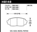 Hawk 88-91 Honda Civic 4WD / 90-91 CRX Si DTC 60 Front Brake Pads