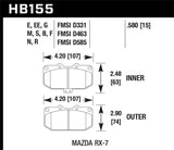 Hawk 92-99 BMW 318 Series / 01-07 325 Series / 98-00 328 Series Blue 9012 Race Front Brake Pads