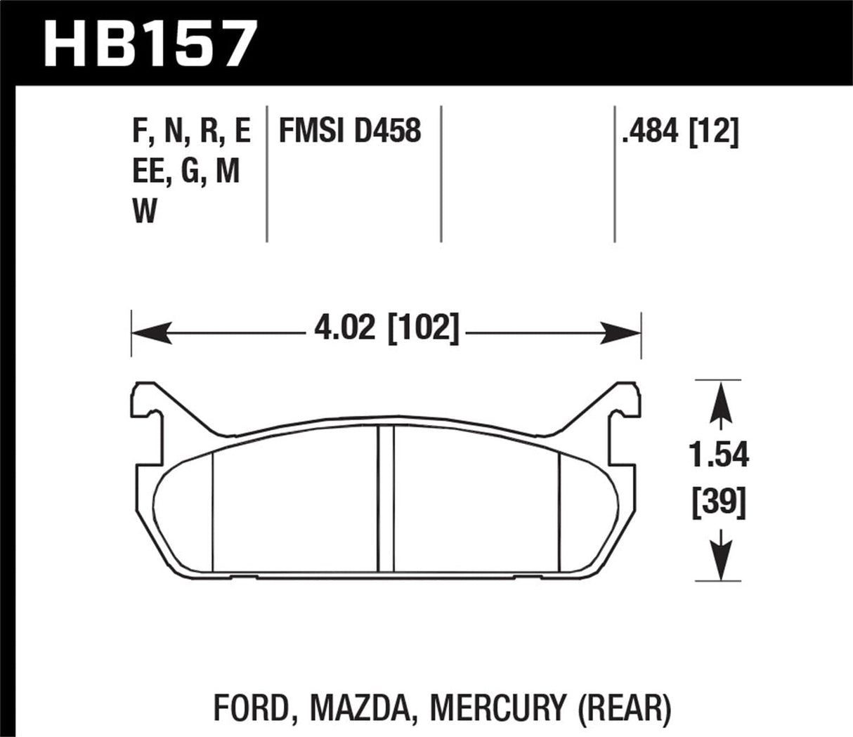 Hawk 90-01 Acura Integra (excl Type R) / 98-00 Civic Coupe Si DTC-60 Race Rear Brake Pads