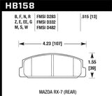 Hawk 02-10 Porsche 911 DTC-30 Rear Race Pads