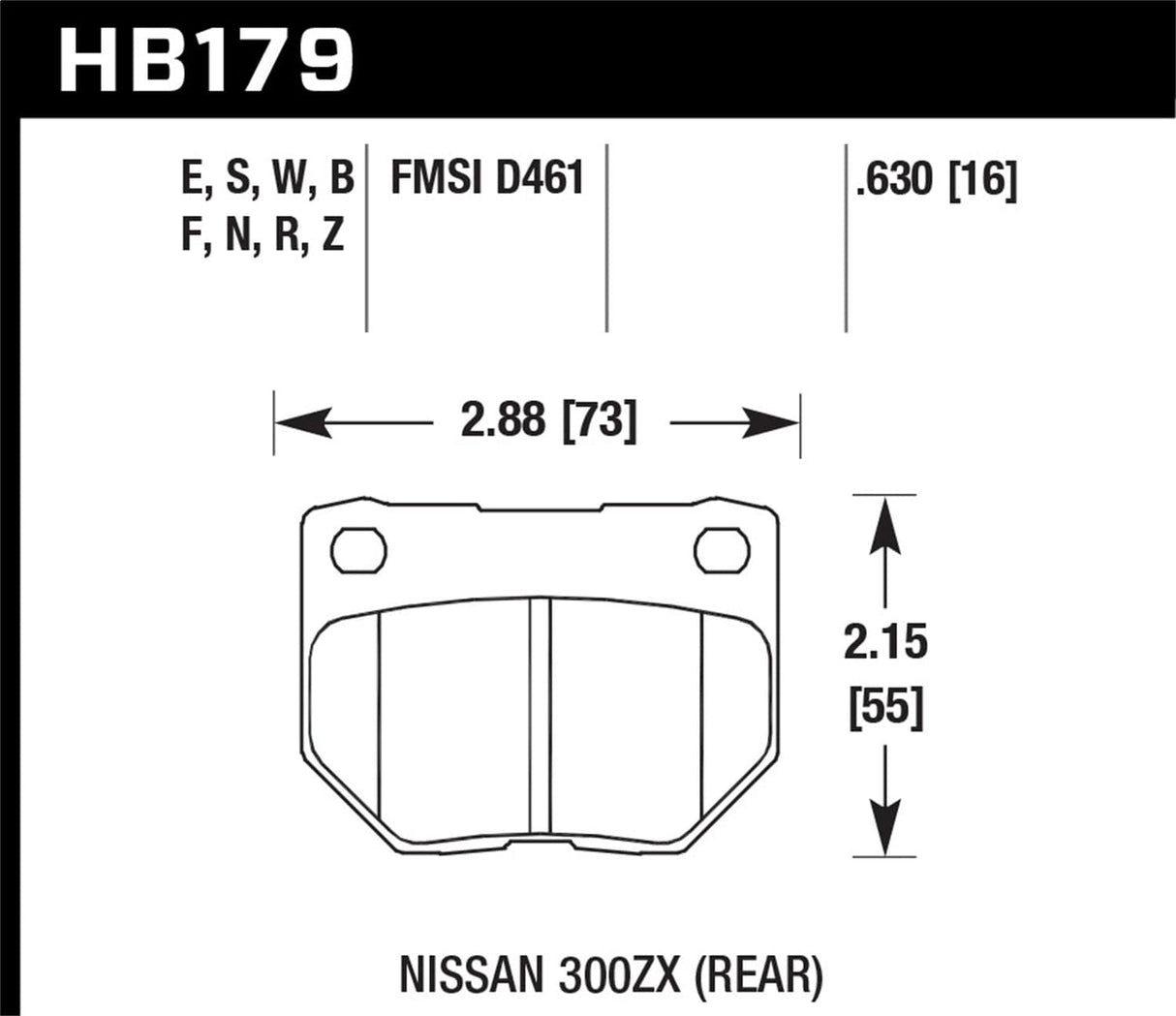 Hawk 05-06 Saab 9-2X / 06-07 Subaru Impreza 2.5i / 04-05 Impreza WRX Blue 9012 Race Rear Brake Pads