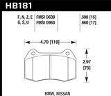 Hawk 02-03 WRX / 98-01 Impreza / 97-02 Legacy 2.5L / 98-02 Forester 2.5L Blue 9012 Front Race Pads