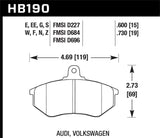 Hawk Acura Integra/Legend / Honda Accord/Civic/Prelude Blue 9012 Race Front Brake Pads