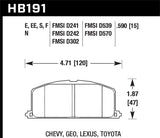 Hawk 85-89 Porsche 944 / 88-87 924 Blue 9012 Front Race Brake Pads