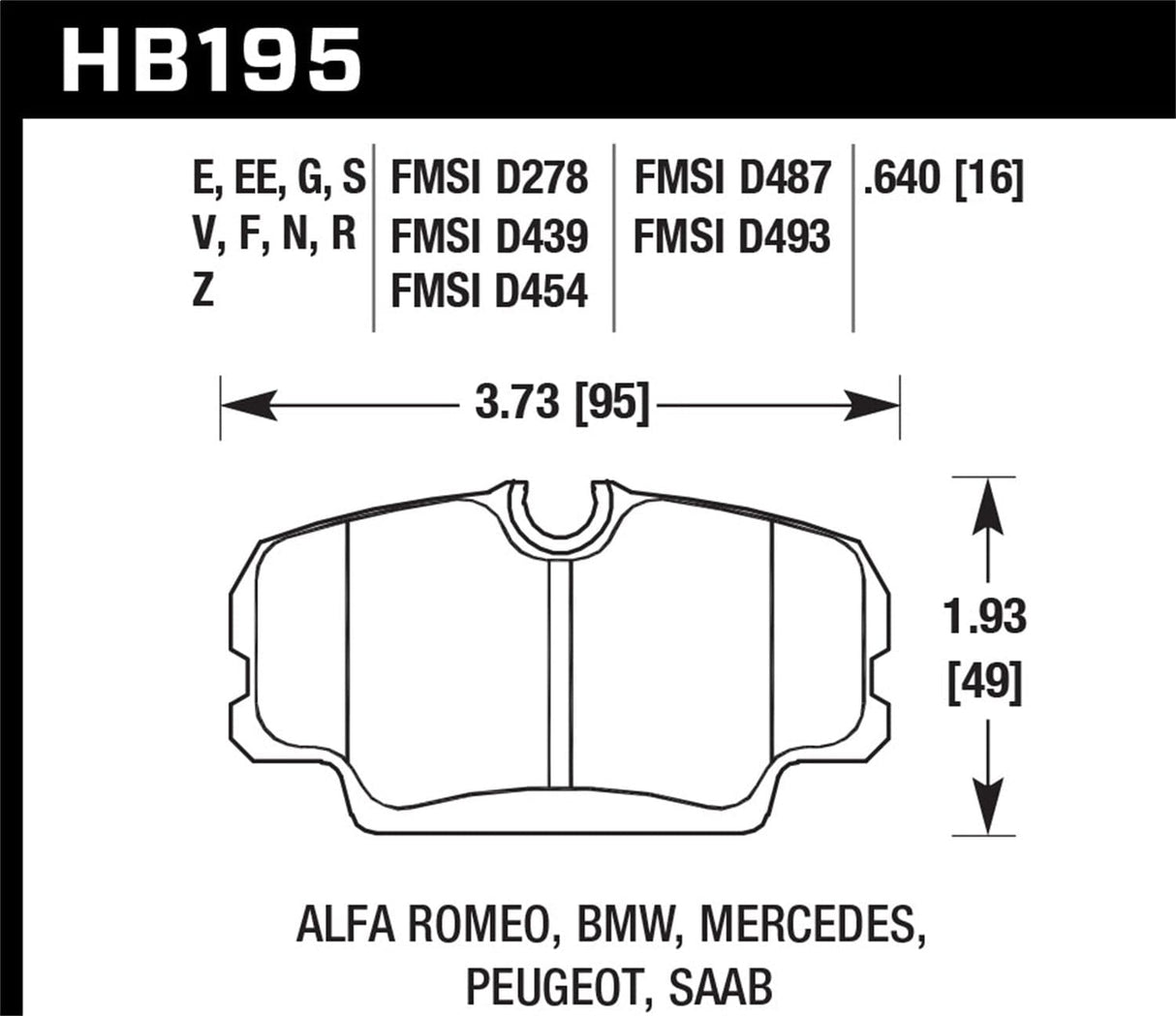 Hawk 82 Subaru Brat / 81-83 DL/GlL / 85-87 Toyota Corolla Front Blue 9012 Race Brake Pads