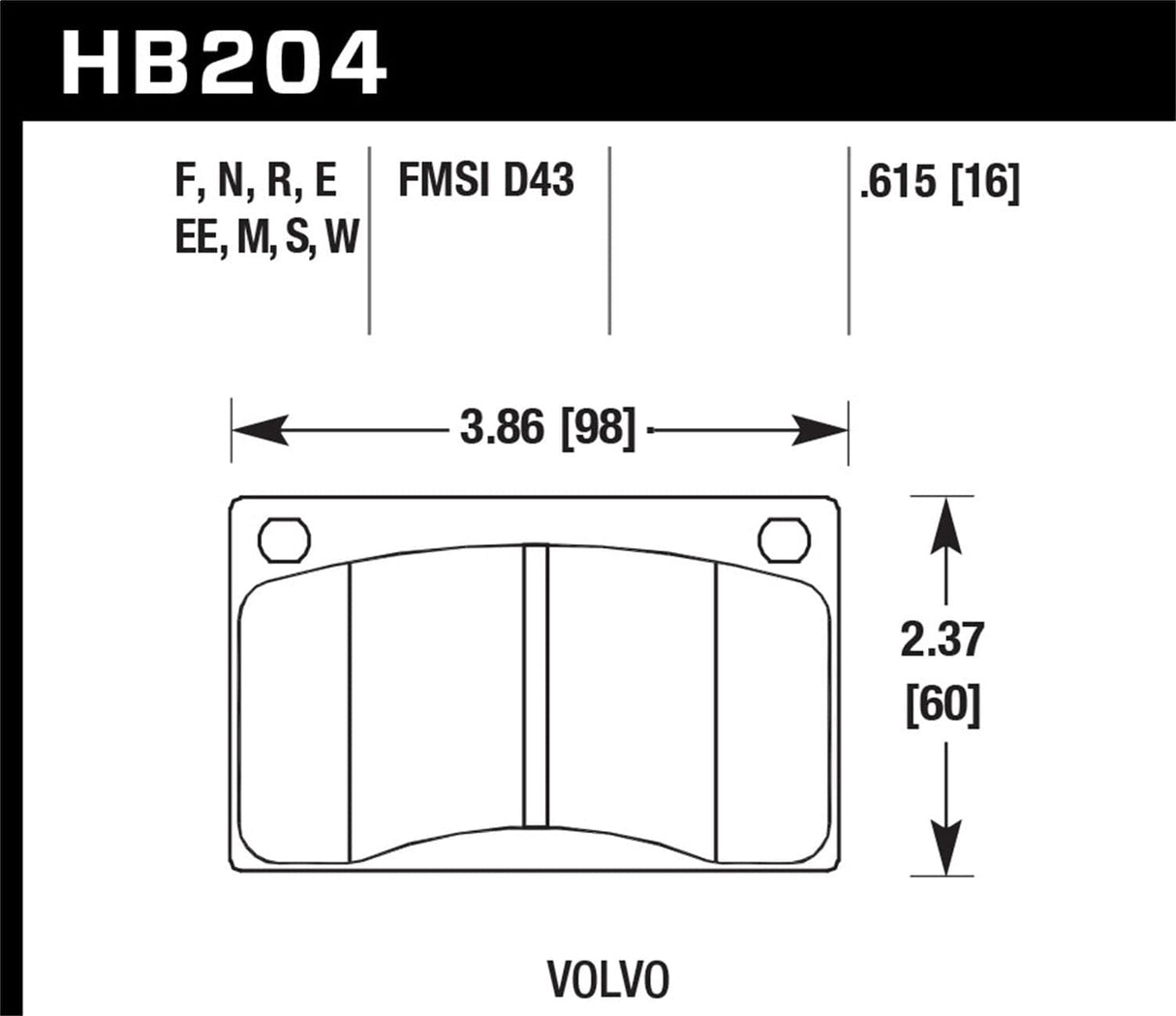 Hawk Stoptech ST-60 Caliper Blue 9012 Race Brake Pads