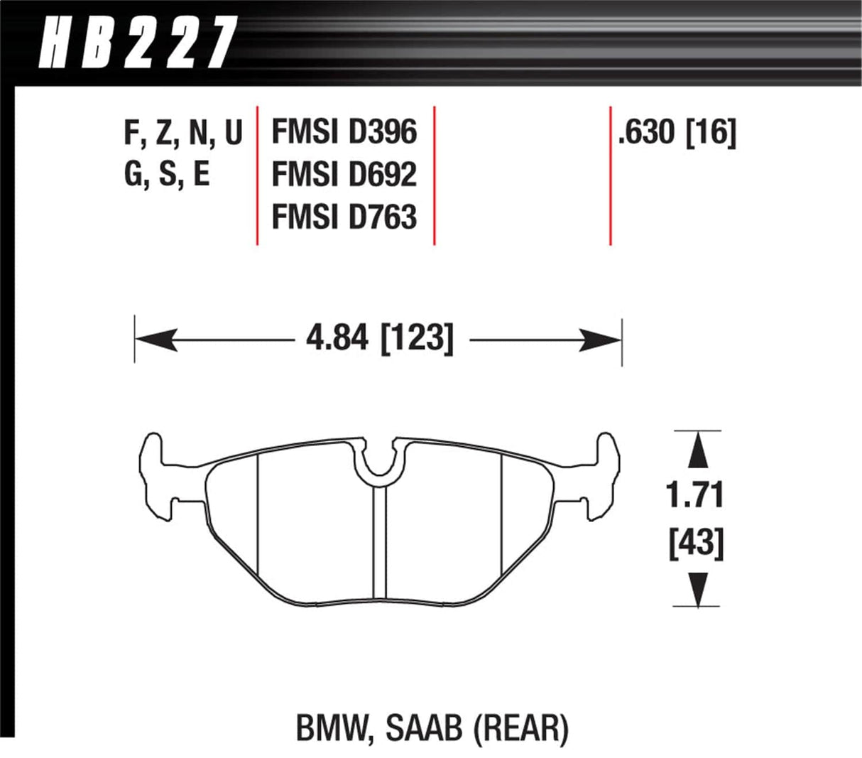 Hawk 92-00 Dodge Viper / 01-05/10-11 Lotus Elise / 10-11 Lotus Exige DTC-30 Race Rear Brake Pads