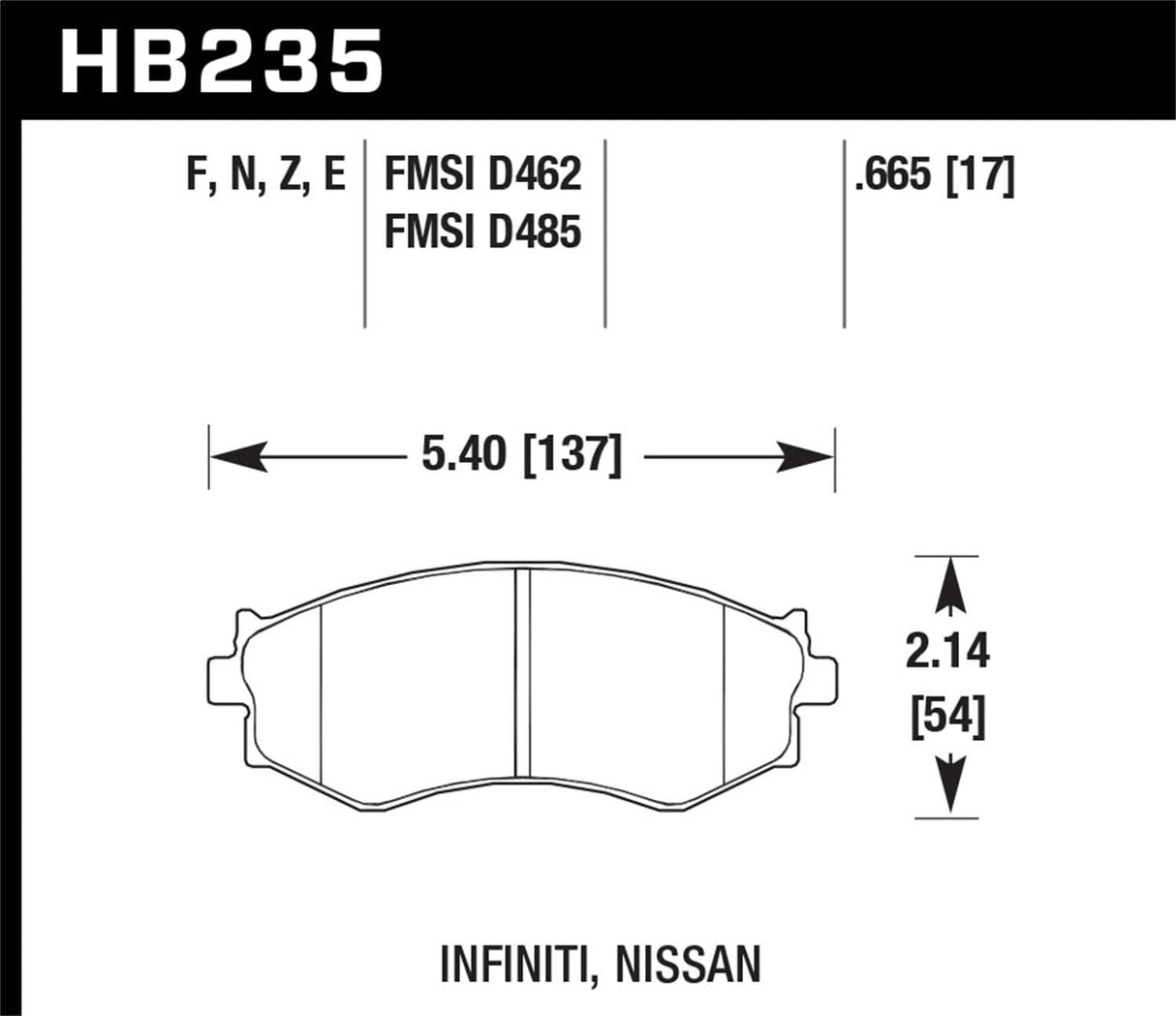 Hawk Honda S2000/Civic Type R/Acura RSX Front Race Pads