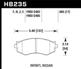 Hawk Honda S2000/Civic Type R/Acura RSX Front Race Pads
