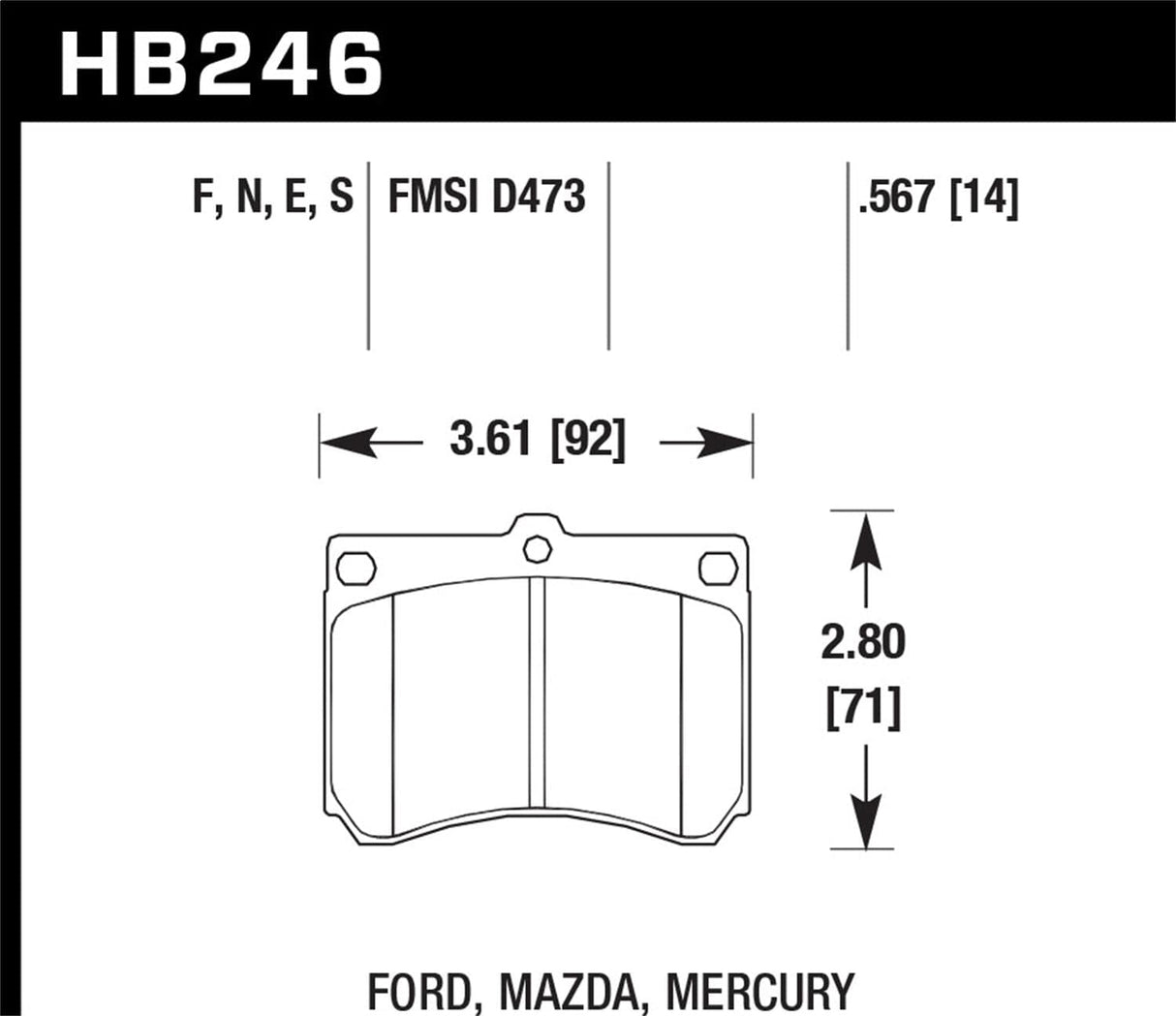 Hawk 08-09 Mustang Bullitt/05-10 & 12-13 Mustang GT/05-13 Mustang V6 Blue 9012 Race Fr Brake Pads