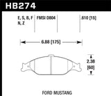 Hawk 99-04 Ford Mustang Base/GT Performance Ceramic Street Front Brake Pads