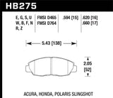 Hawk DTC-60 Wilwood DL Single Outlaw w/ 0.156in Center Hole Race Brake Pads