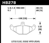 Hawk 94-97 BMW 840Ci / 93-97 BMW 850Ci Blue 9012 Race Rear Brake Pads