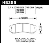 Hawk 92-95 BMW 325iS DTC-60 Race Rear Brake Pads