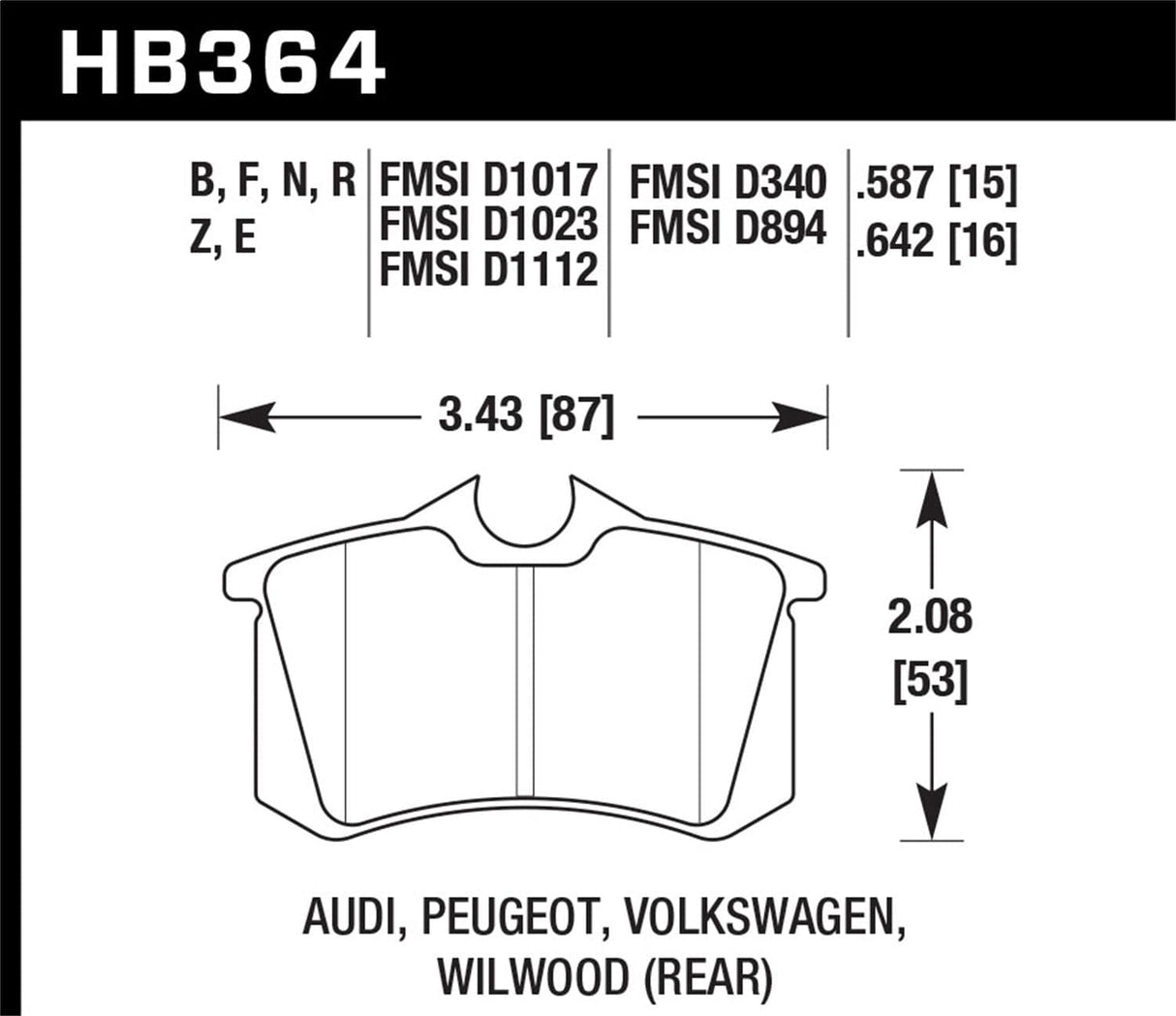 Hawk 96 & 00 Dodge Viper GTS / 92-00 Viper / 00 Viper RT10 Blue 9012 Rear Race Brake Pads