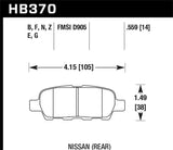 Hawk 03-06 Evo / 04-09 STi / 03-07 350z Track DTC-60 Race Rear Pads