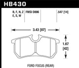 Hawk Wilwood Type 6712 DTC-30 Brake Pads