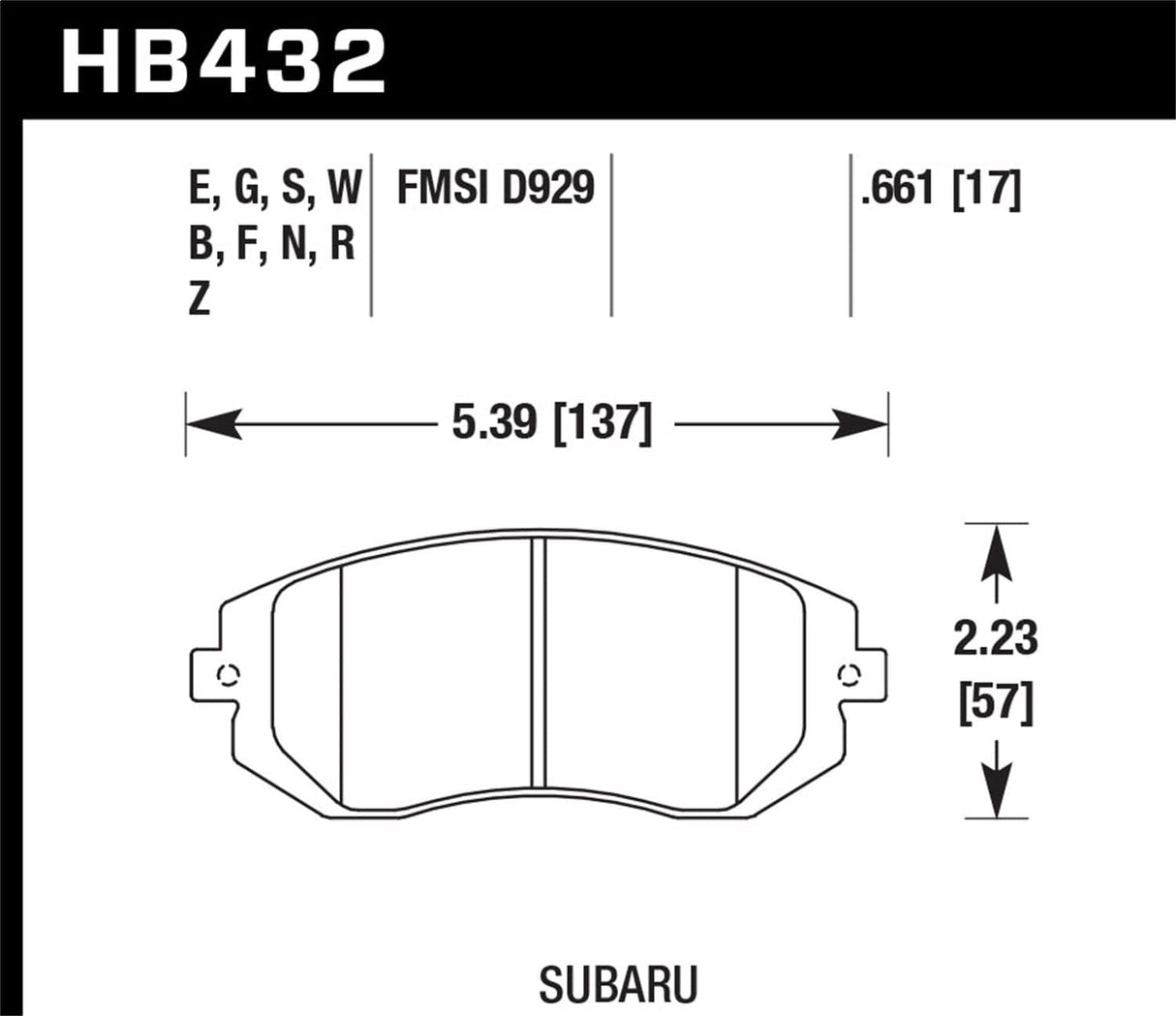 Hawk 03-04 Infinit G35 / 04-09 Nissan 350z w/ Brembo DTC-60 Race Front Brake Pads