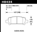 Hawk Mazda RX-8 / Nissan Track DTC-60 Race Rear Brake Pads