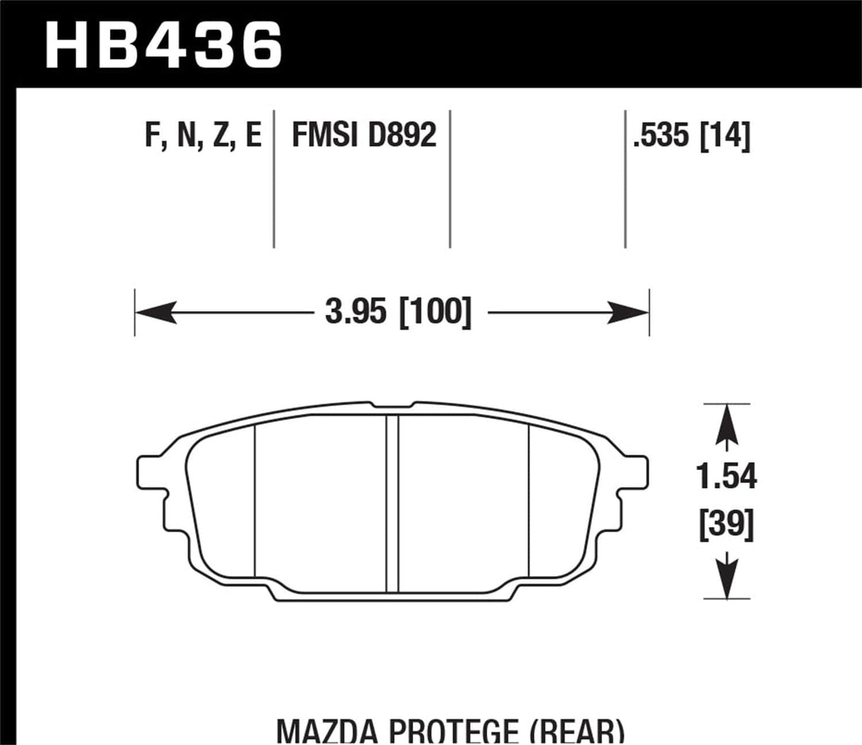 Hawk 01-02 Miata w/ Sport Suspension Blue 9012 Race Rear Brake Pads D891