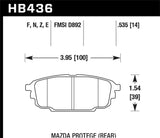 Hawk 01-02 Miata w/ Sport Suspension Blue 9012 Race Rear Brake Pads D891