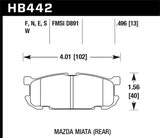 Hawk 01 Ford Mustang Bullitt / 94, 96-99, 01, 03-04 Cobra / 03-04 Mach 1 DTC-60 Race Rear Brake Pads