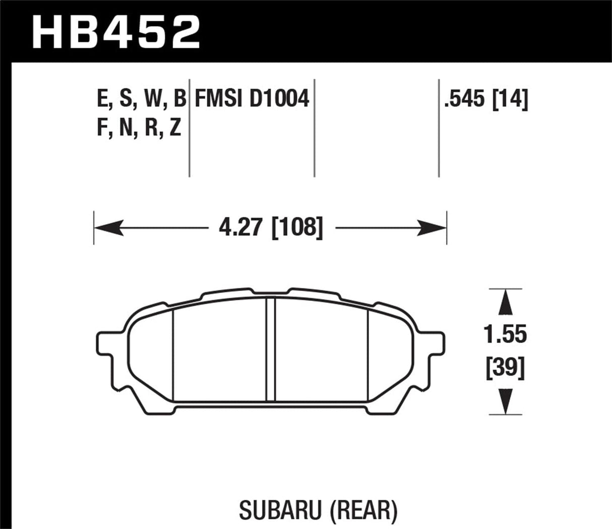 Hawk 05 Volvo S40 / 06-07 Mazda 5 / 04-05 Mazda 3 Blue 9012 Race Rear Brake Pads