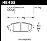 Hawk 03-06 Evo / 04-09 STi / 03-07 350z Track DTC-30 Rear Pads