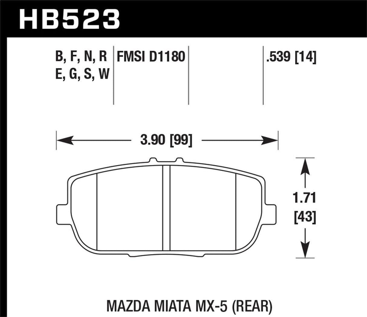 Hawk 06-07 WRX DTC-30 Rear Race Pads