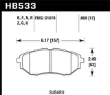 Hawk 04-10 Acura TSX / 99-08 TL / 01-03 CL / 03-10 Honda Accord EX DTC-60 Race Front Brake Pads
