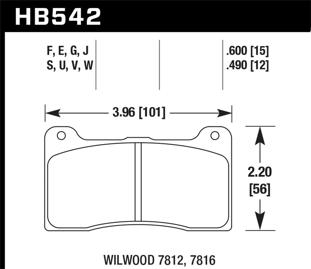 Hawk DTC-80 Wilwood 7216 16mm Race Brake Pads