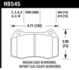 Hawk 02-06 Acura RSX / 93-97 Honda Civic Del Sol VTEC DTC-70 Front Brake Pads