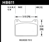 Hawk Willwood 6617 Caliper DTC-70 Race Brake Pads