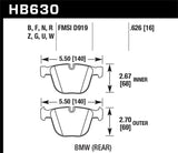 Hawk 03-06 Evo / 04-09 STi / 03-07 350z Track DTC-70 Rear Pads
